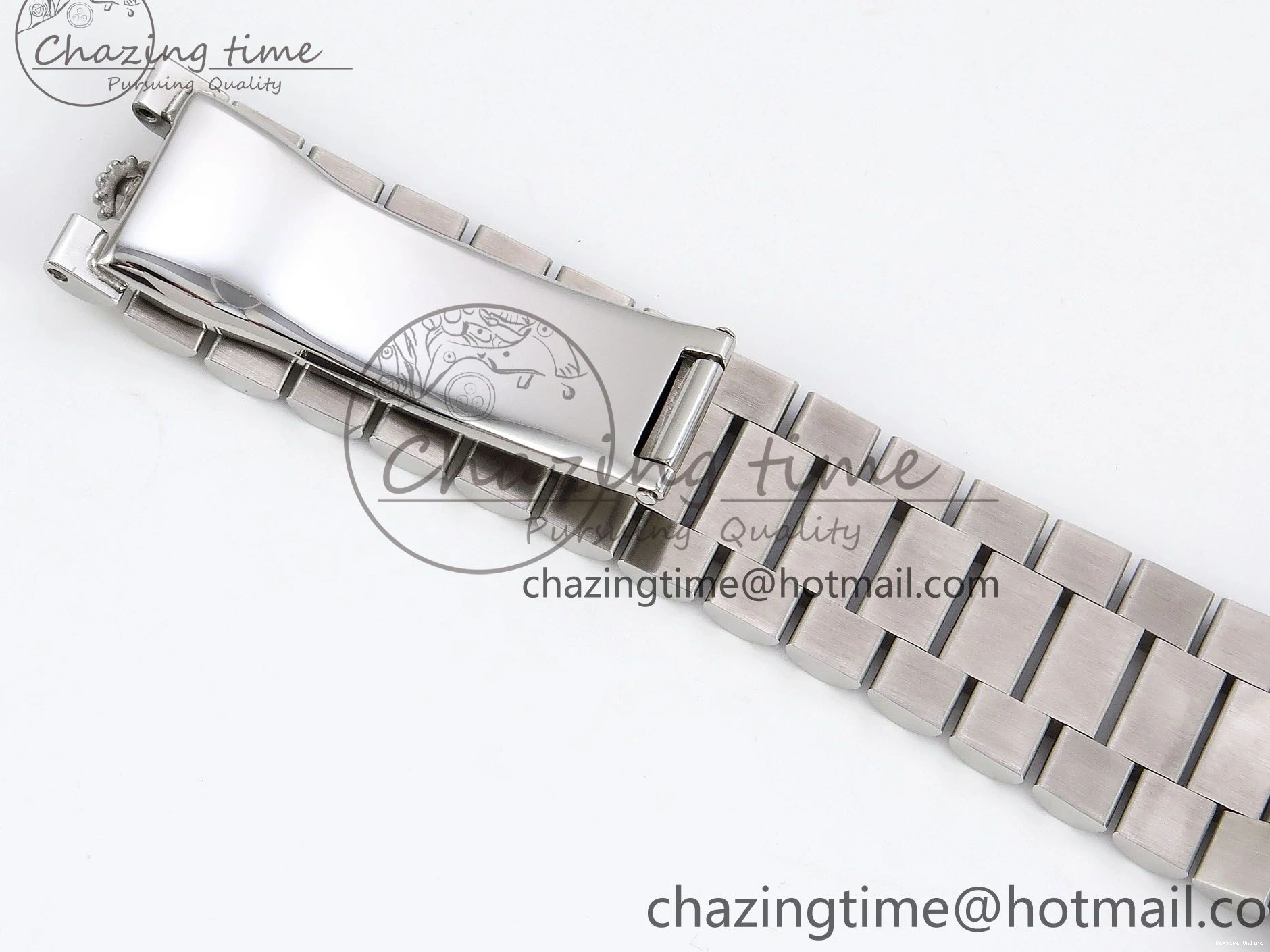 0213 Classic DayDate 40 SS JDF 904L Steel Black Roman Dial on President Bracelet VR3255 V3 (Gain Weight) 1434